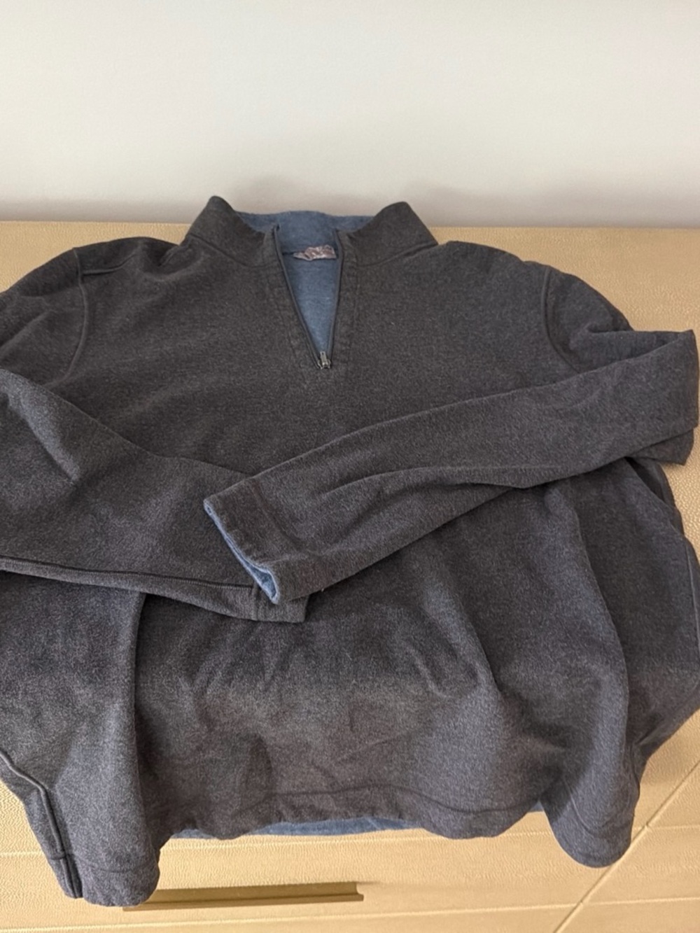 Men's Charcoal Half-Zip Sweater Pullover